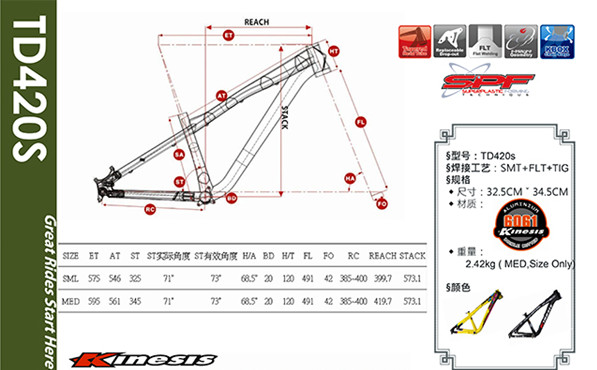 26/27.5ER Алюминиевая рама велосипеда BMX/Dirt Jump/DJ Рама горного велосипеда TD420S 100-140 мм MTB 2