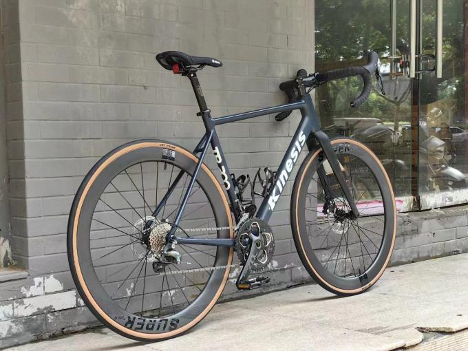 Части велосипеда 700x32c Алюминиевая дорожная велосипедная рама с большой прямой трубой Headtube Розово-синий 10