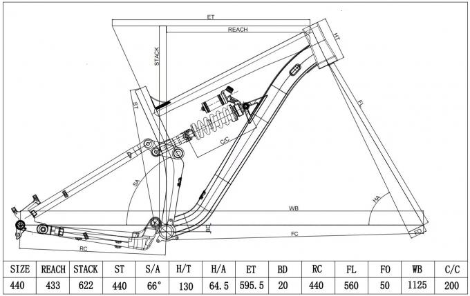 27.5er Алюминиевый полный подвес Mtb Рама велосипеда спуска / Эндуро горный велосипед 0