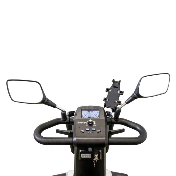 950 Вт Двухместный электрический мотоцикл с электрическим магнитным тормозом для путешествий на открытом воздухе Белый 5