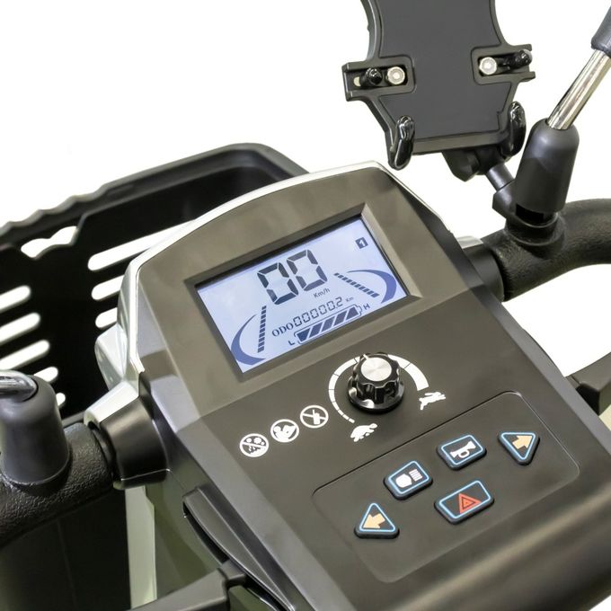 950 Вт Двухместный электрический мотоцикл с электрическим магнитным тормозом для путешествий на открытом воздухе Белый 6