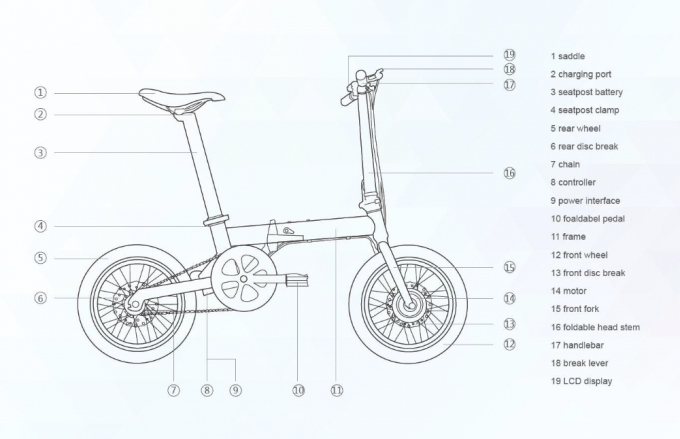 CE 16 "Электрический складной велосипед/велосипед 200-250w бесбрачный литий батарейки питается 0