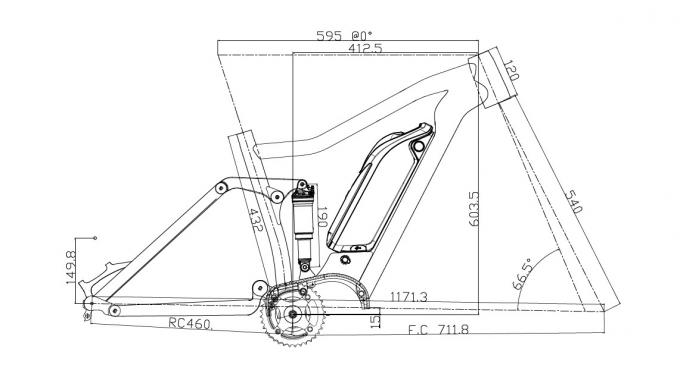 Boost 27.5er Электрический велосипед рамы с / Bafang 1000w Алюминиевого сплава подвески Mtb E-Bike 6