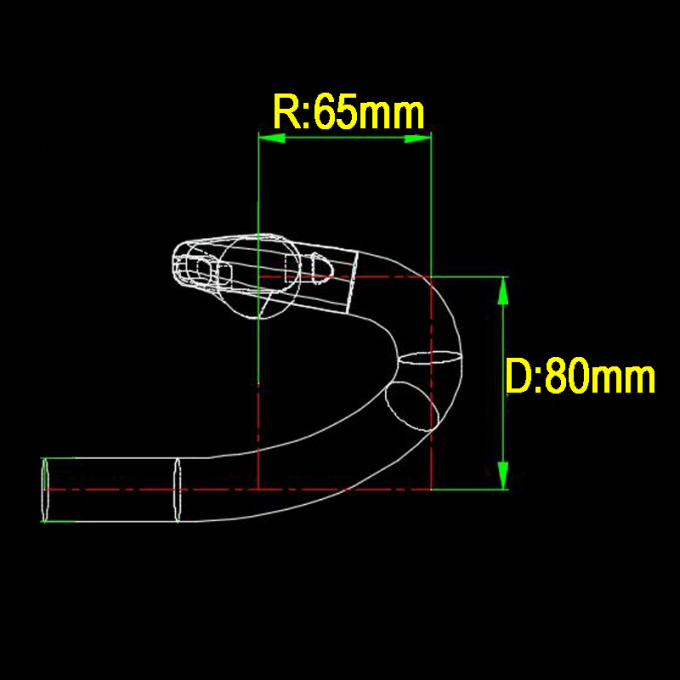Диаметр 31.8mm струбцины Адвокатуры гонок дороги облегченного Handlebar гравия углерода Aero 7