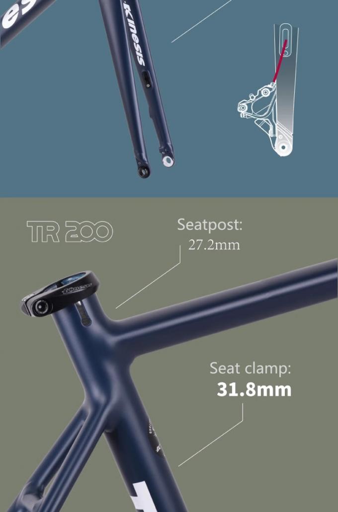 Алюминиевая сплав дорожная велосипедная рама плоская установка диска дорожная велосипедная рама внутренний кабель маршрутизация 2